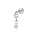 New horse eye titanium piercing earrings with 5A cubic zirconia for girls and women