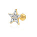New star titanium piercing earrings with 5A cubic zirconia for girls and women