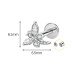New little butterfly titanium piercing earrings with 5A cubic zirconia for girls and women