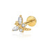 New little butterfly titanium piercing earrings with 5A cubic zirconia for girls and women
