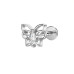 New butterfly titanium piercing earrings with 5A cubic zirconia for girls and women