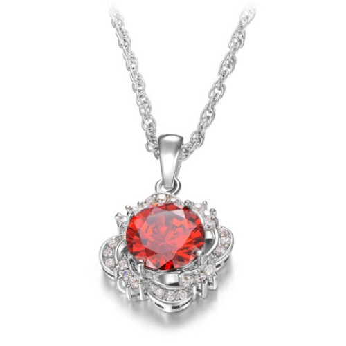 Red Zircon Necklace