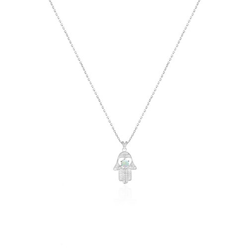 Hamsa necklaces hand of Fatima with cubic zirconia