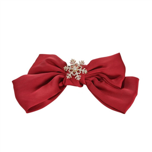 Women Snowflake Red Barrette